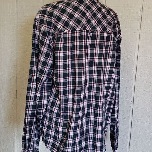 CRAGHOPPERS Large Green & Red Button Down Long Sleeve Flannel - Picture 4 of 8